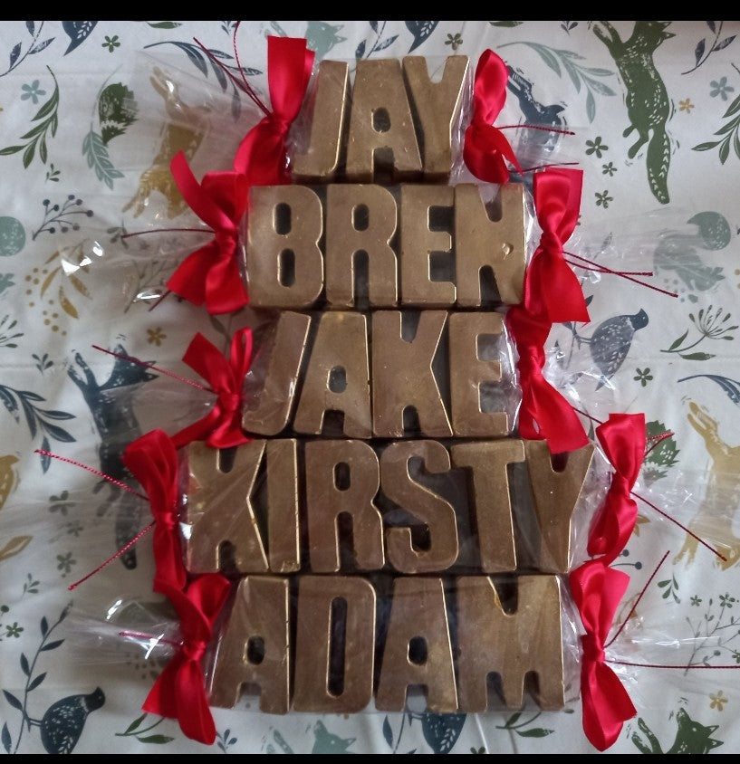 Belgium chocolate letters - personalised birthday and Christmas gifts
