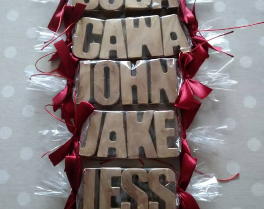Belgium chocolate letters - personalised birthday and Christmas gifts